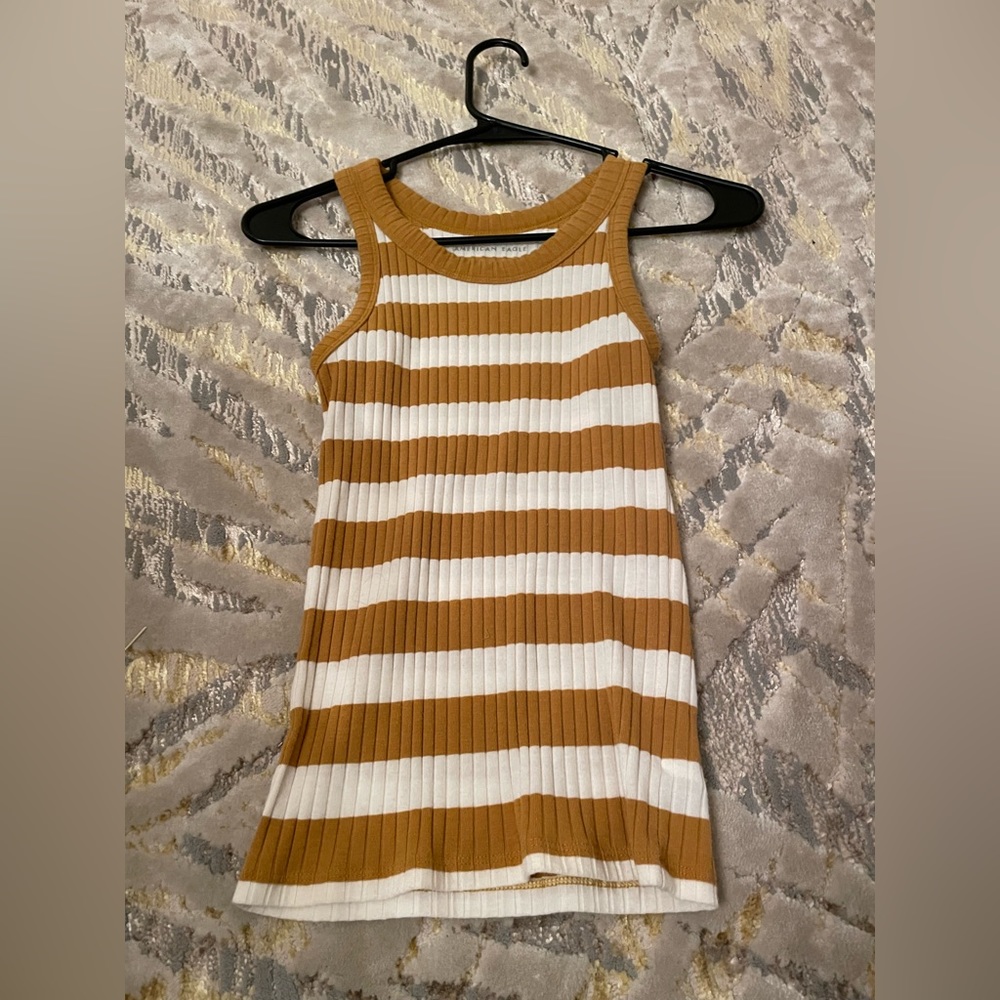 XS Yellow and White Tank Top